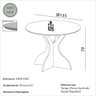 Conjunto Mesa de Jantar Redonda 1,35m com 4 Cadeiras em Mdf - 5