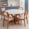 Conjunto Mesa de Jantar Redonda 1,35m com 4 Cadeiras em Mdf - 1