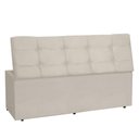 Ver imagem 2 de Calçadeira Baú King 1,95m Roma Suede Bege Sky Mobile