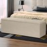 Calçadeira Baú King 1,95m Roma Suede Bege Sky Mobile - 1