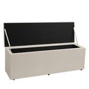 Ver imagem 4 de Calçadeira Baú King 1,95m Roma Suede Bege Sky Mobile