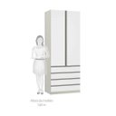 Ver imagem 4 de Guarda-Roupa Modulado 2 Portas 4 Gavetas Prime Plus Luciane Móveis