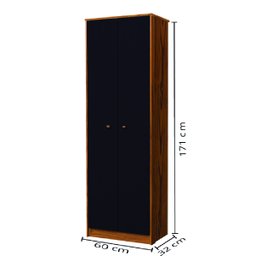 Conjunto para Escritório 5 peças Office 1 estante 1 livreiro 2 Armários Preto/Nature J&A - 5