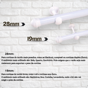 Ver imagem 2 de 01 Varão de Cortina Colorido 2,0m 19mm Simples Varao Curtina Pequena