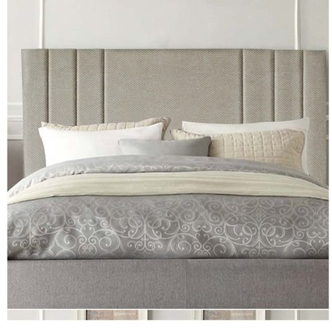 Cabeceira Estofada Queen 160CM Grécia Linho Bege - D A DECOR D&A Decor