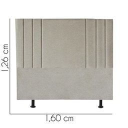 Cabeceira Estofada Queen 160CM Grécia Linho Bege - D A DECOR D&A Decor - 3