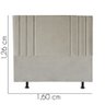 Cabeceira Estofada Queen 160CM Grécia Linho Bege - D A DECOR D&A Decor - 3