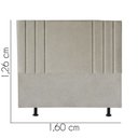 Ver imagem 3 de Cabeceira Estofada Queen 160CM Grécia Linho Bege - D A DECOR D&A Decor