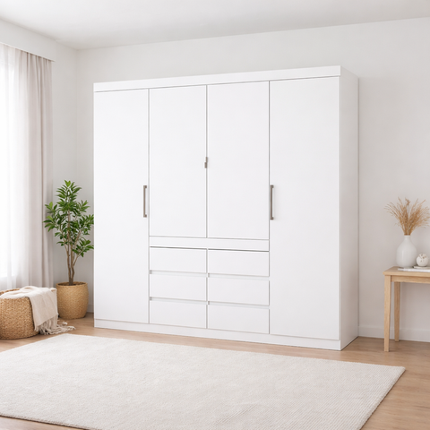 Guarda Roupa 4 Portas 6 Gavetas Xline -grand Line