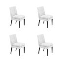 Ver imagem 1 de Kit 4 Cadeira de Jantar Germany Suede Branco Dominic Decor