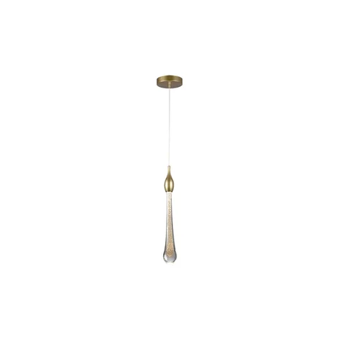 Luminária Pendente Dourada Romana Led Taschibra 5w 3000k Luz Quente