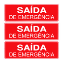 Ver imagem 1 de Combo 6 Placas De Sinalização Saída De Emergência 30x10 Acesso - S-225 F9e
