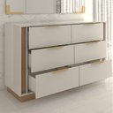 Ver mais imagens de Quarto Completo Casal Aquiles 6 Portas 10 Gavetas Amêndola/nude Prime - Panorama Móveis