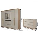 Ver imagem 4 de Quarto Completo Casal Aquiles 6 Portas 10 Gavetas Amêndola/nude Prime - Panorama Móveis