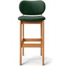 Kit 2 Banquetas Alta Bar Cozinha Sala Jantar Fixa Betta L02 Imbuia Facto Verde Musgo - Lyam Decor - 6