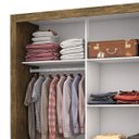 Ver imagem 6 de Guarda-Roupa Solteiro 4 Espelhos 2 Portas de Correr Roma New Espresso Móveis