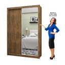 Ver imagem 5 de Guarda-Roupa Solteiro 4 Espelhos 2 Portas de Correr Roma New Espresso Móveis