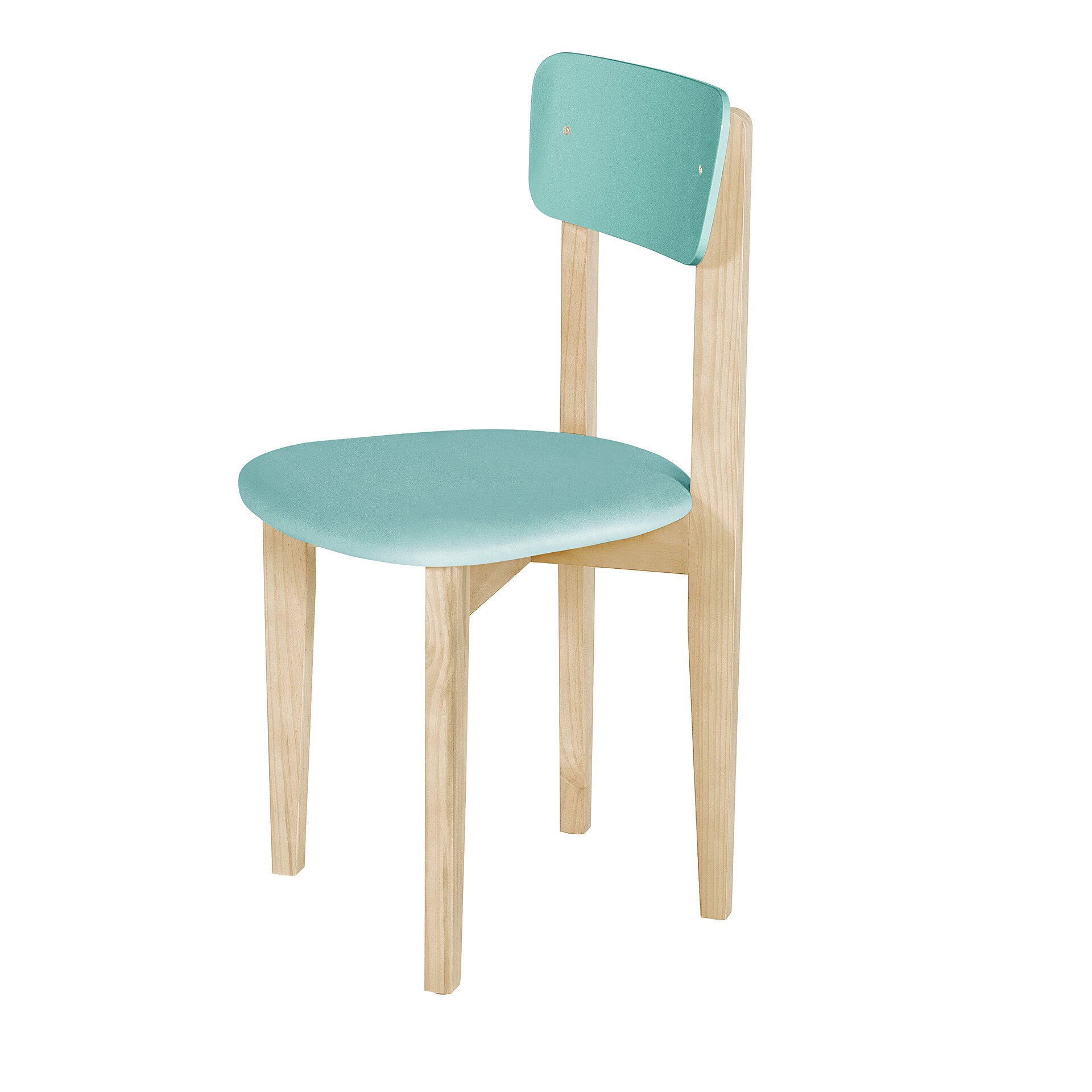 Escrivaninha Infantil com Cadeirinha Mdf com Pés de Madeira Rustica:menta - 4