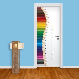 Adesivo de Porta Medidor de Altura Arte Destaque G - 0,93 X 2,13 Metros