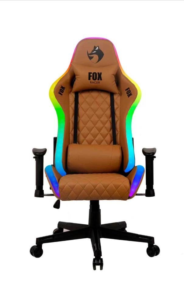 Cadeira Gamer Fox Racer Rgb Marrom com Iluminação e Alto-falante - 2