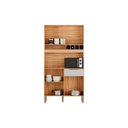 Ver imagem 5 de Kit de Cozinha Compacta Moscato 4 Portas e 1 Gaveta 197x101cm Amendoa-off White - Ronipa