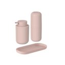 Ver imagem 1 de Kit de Banheiro ou 3 Peças Linha Bold com Bandeja para Bancada - Rosa Duna