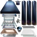 Ver imagem 1 de Kit Churrasqueira Completa Coifa 80x60 Braseiro 50x40 3 Tubos