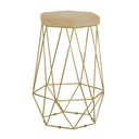 Ver imagem 1 de Banqueta Rubi Dourado Veludo Bege - Fdecor