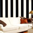 Ver imagem 2 de Papel de Parede Listrado Preto e Branco com Cola Inclusa