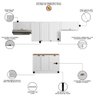 Armário de Cozinha Modulado 4 Peças com Tampo Cj10 Duna P09 Branco - Mpozenato - 3