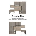 Ver imagem 5 de Guarda Roupa Dormitório Modulado Slim Solteiro c/ Mesa Escrivaninha - Roupeiro Luciane Slim M04:Fumê