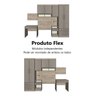 Guarda Roupa Dormitório Modulado Slim Solteiro c/ Mesa Escrivaninha - Roupeiro Luciane Slim M04:Fumê - 5