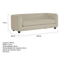 Ver imagem 6 de Sofá 3 Lugares Luxo Recepção Escritorio Sala Veneza 180cm Bouclé Cor Bege