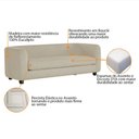 Ver mais imagens de Sofá 3 Lugares Luxo Recepção Escritorio Sala Veneza 180cm Bouclé Cor Bege