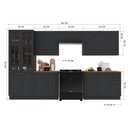 Ver imagem 4 de Armário de Cozinha Modulada Completa Fidelitá Nara 100% MDF 6 Peças 360cm 16 Portas 2 Gavetas com