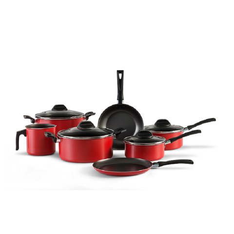 Conjunto de Panelas 7 Pecas Garlic Vermelho Brinox