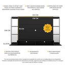 Ver imagem 4 de Painel TV 60" com Espelho Nairóbi Multimóveis V3150 Preto