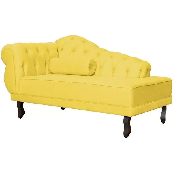 Ver imagem 1 de Sofá Chesterfield Elisabeth Divã 1,60m- Veludo Amarelo / decoração, sala, consultório, psicólogo
