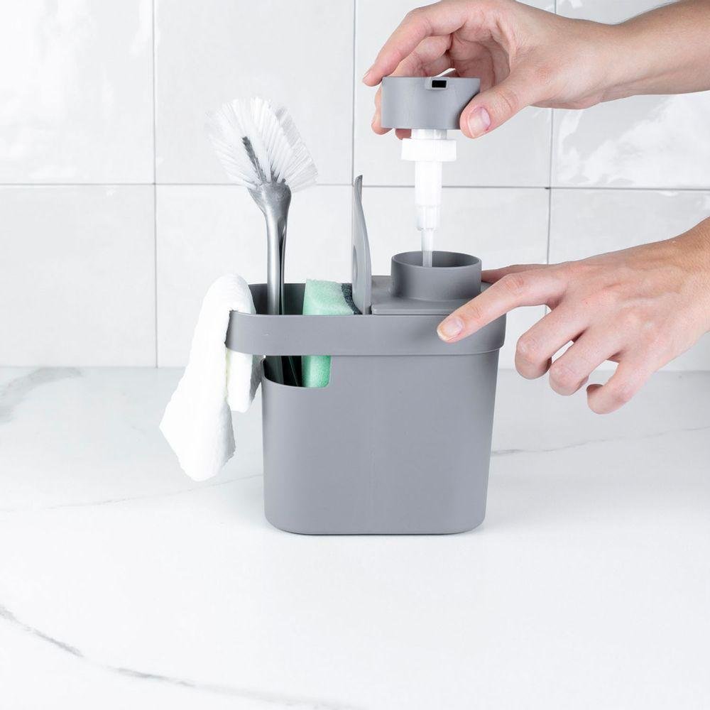 Dispenser para Detergente e Organizador de Pia Trium ou 650 Ml Cor:chumbo - 5