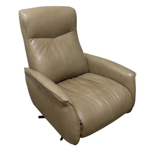 Poltrona do Papai Reclinável Retrátil Botão Elétrica Conde Giratória USB Couro Capuccino G76 - Gran 