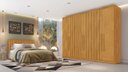 Ver imagem 1 de Guarda Roupa Oxford 6 Portas 4 Ripadas 4 Gavetas 100% MDF - peroba - MadeMarcs