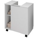 Ver imagem 1 de Gabinete Banheiro Pia de Coluna Pequin 56 Cm Branco Bechara