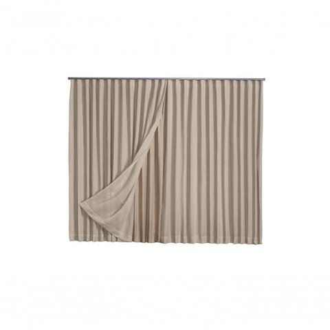 Cortina Microfibra com Linho 5,00x2,80 para Trilho Suíço Avelã