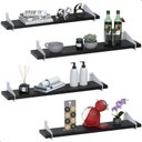 Ver imagem 1 de 4 Prateleiras Suspensa Estilo Industrial Madeira 60cm Fs Bp:preto
