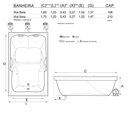 Ver imagem 4 de Banheira Dupla Ilha Bela Completa com Hidro em Acrílico - 1.60x1.20x0.43 - 220v