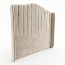Ver imagem 7 de Cabeceira Estofada Cama Box King Arya 195cm Moderna Premium Veludo Bege Claro - Desk Design