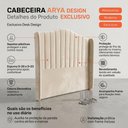 Ver imagem 3 de Cabeceira Estofada Cama Box King Arya 195cm Moderna Premium Veludo Bege Claro - Desk Design