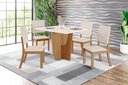 Ver imagem 3 de Mesa de Jantar Vertice 120 S/ Vidro Nature/off White - Henn