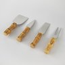 Jogo de 4 Peças Para Queijos em Inox e Cabo de Bambu Natural BTC - 3