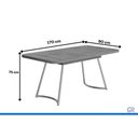 Ver imagem 2 de Mesa Cozinha Évora Aço Tampo Madeirado 170cm Dourado Carraro